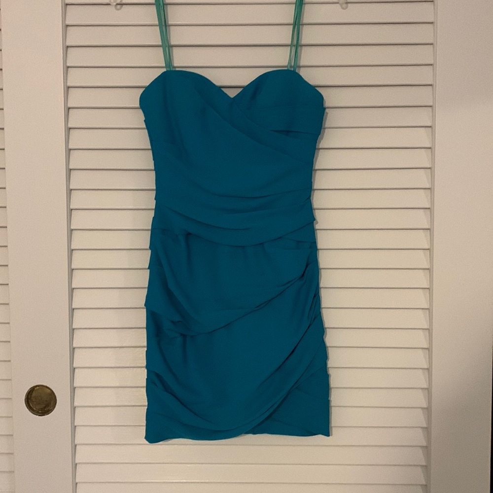 BCBGMaxAzria teal blue dress